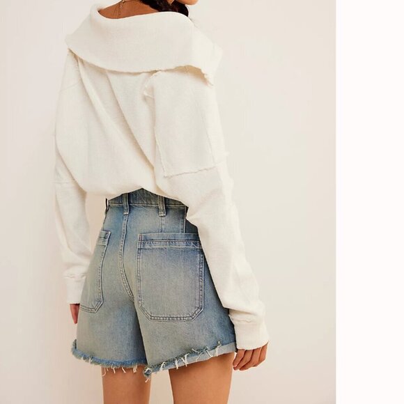 NWT Free People Palmer Shorts in La La Land - Picture 3 of 9